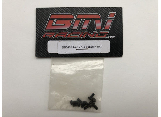 BMI 4-40 x 1/4 Button Head Steel Screws