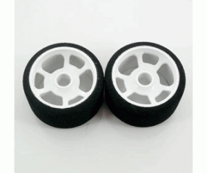 BSR 1/12 Front Foam Tires Double Pink 30Sh (2pcs/White Rims)