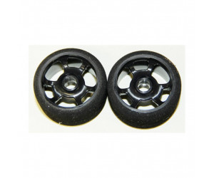 BSR 1/12 Front Foam Tires Magenta (2pcs/Black Rims)