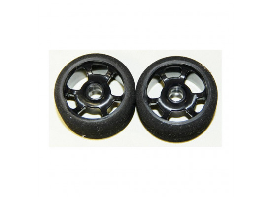 BSR 1/12 Front Foam Tires Magenta 35Sh (2pcs/Black Rims)