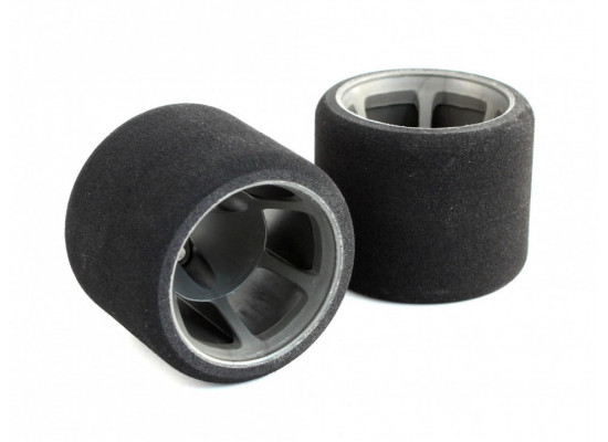JFT 1/12 Rear Tires Soft S foam (2pcs/Grey Rims)